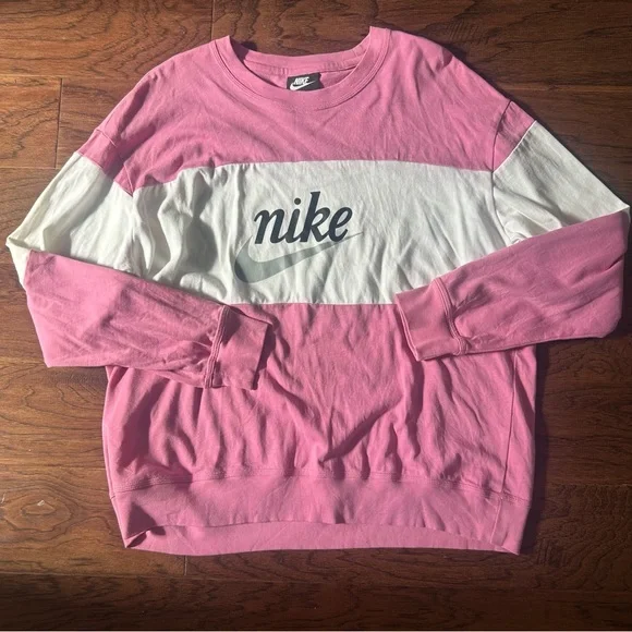 Nike Crew neck pink and white size XL - Picture 2 of 6